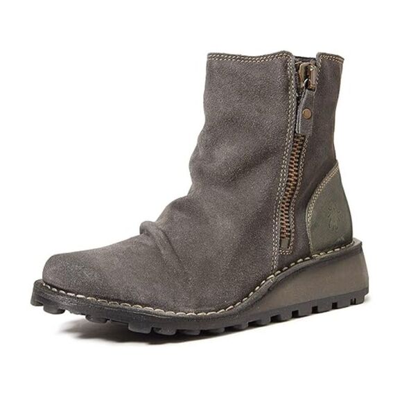 Fly london MON944FLY Desert Boot grey suede size 41 women's 10.5 - Picture 2 of 9